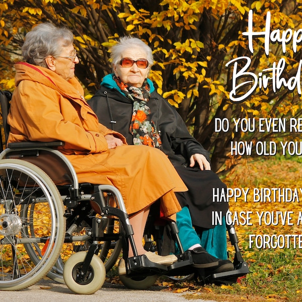 Funny Elderly Birthday Cards - Etsy