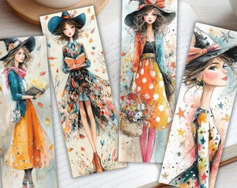 Halloween Bookmark Set | Witchy Bookmarks | Instant Download Printable PDF