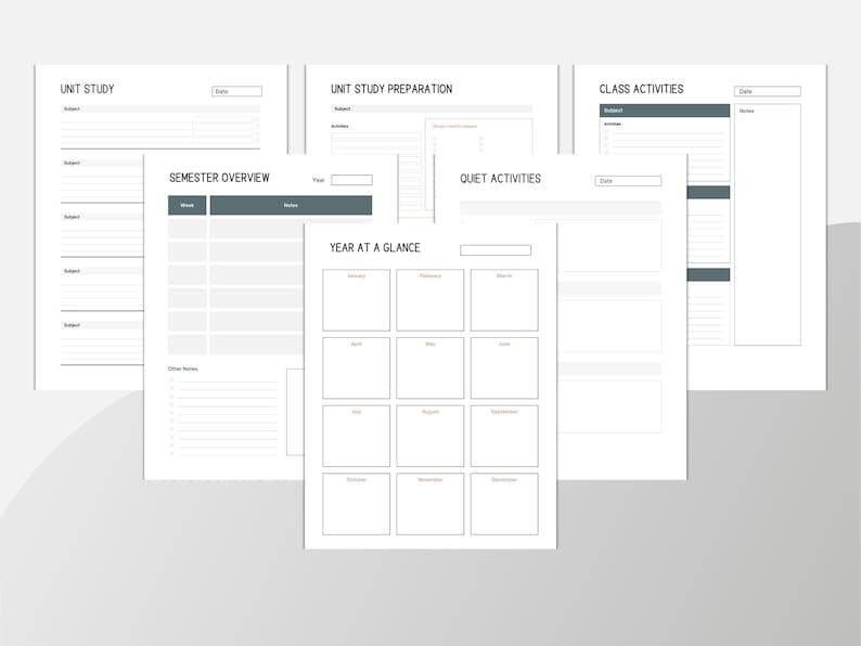 Homeschool Planner Printable PDF Instant Digital Download - Etsy