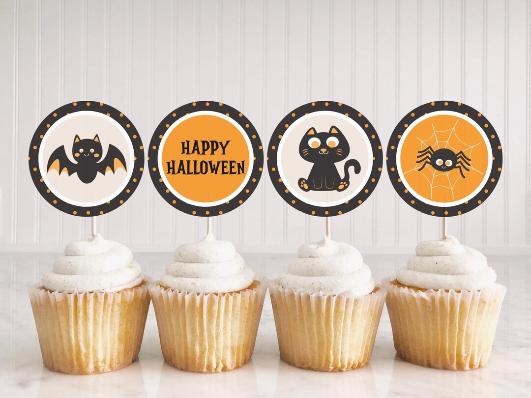 Printable Halloween Cupcake Toppers Instant Digital Download - Etsy