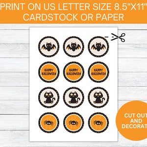 Printable Halloween Cupcake Toppers Instant Digital Download - Etsy