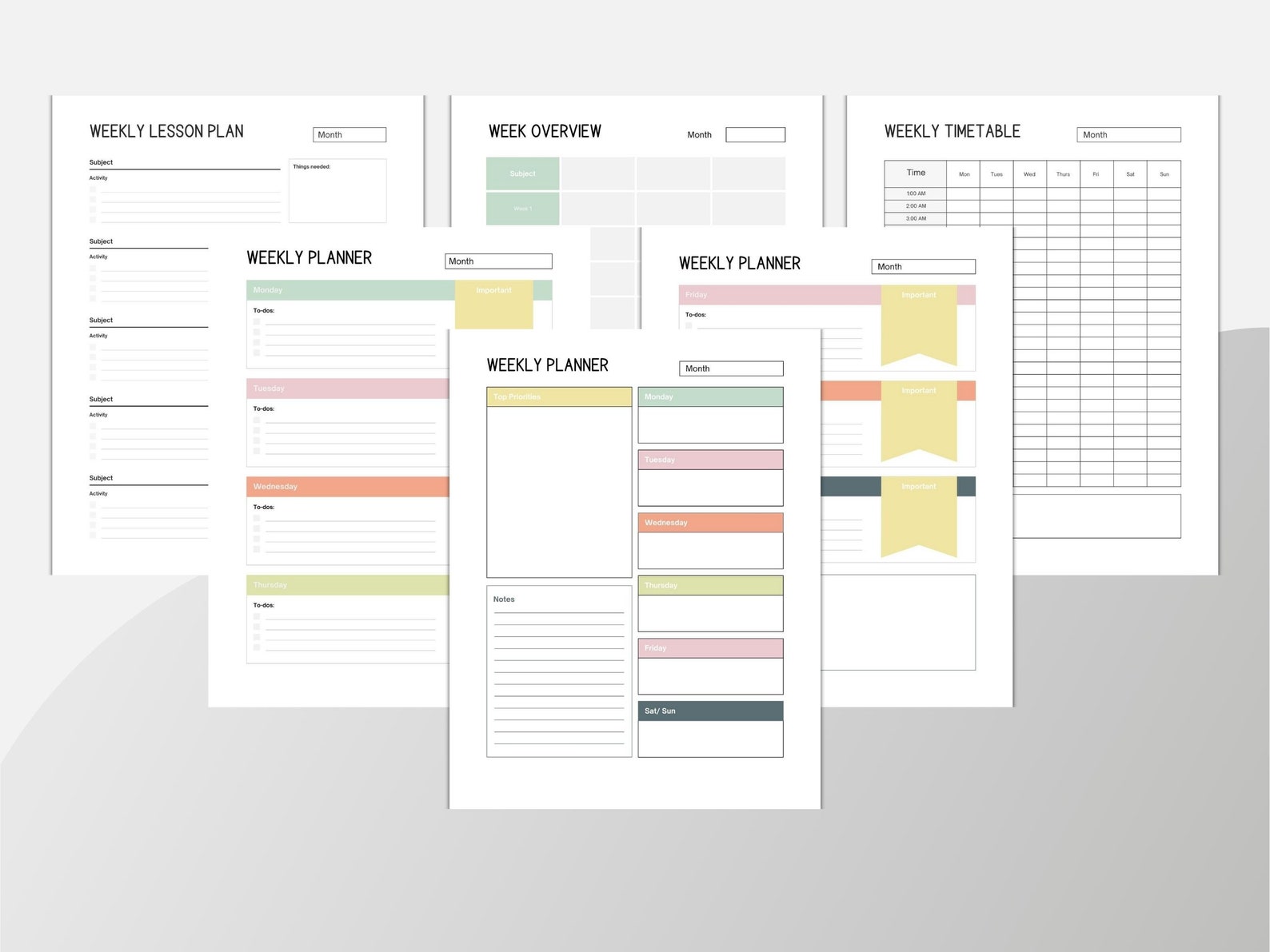 Homeschool Planner Printable PDF Instant Digital Download - Etsy