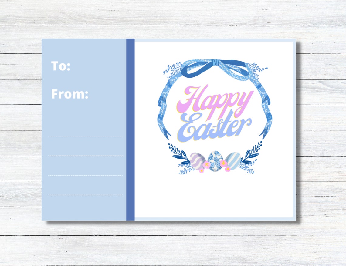 Printable Easter Cards Instant Download PDF Cute Easter | Etsy