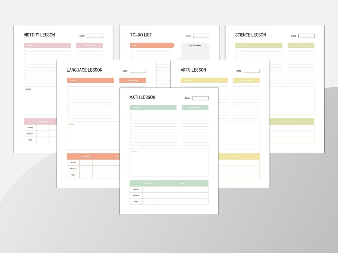 Homeschool Planner Printable PDF Instant Digital Download - Etsy