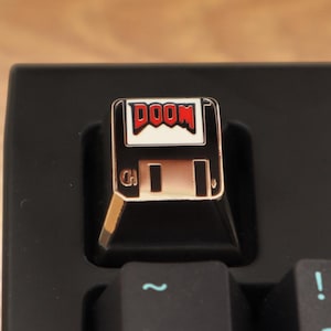 Floppy Disk Metal Artisan Keycap - Retro Mechanical Keyboard Key cap Old School Floppy Disk