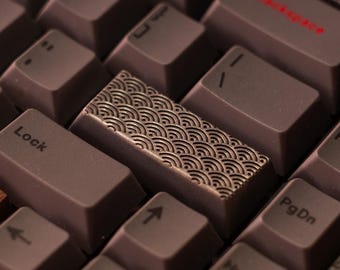 Tecla Seigaiha Artisan Metal: Níquel Antigo Esc, Enter e Barra de Espaço