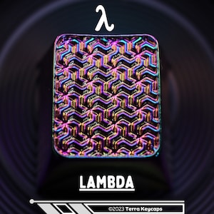 Lambda Artisan Keycap: Iridescent Geometric Metal Key Cap