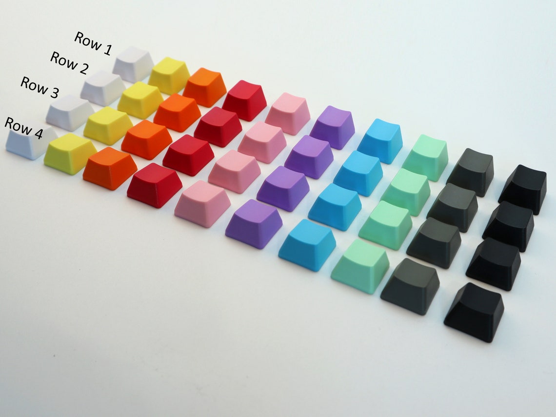 Blank Color Keycaps ALL ROWS 1U OEM Profile Colour Pbt Key Cap Etsy