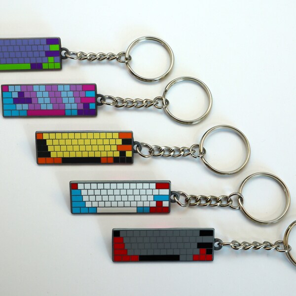 Custom keyboard keychain etsy