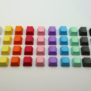 Blank Color Keycaps ALL ROWS 1U OEM Profile Colour Pbt Key Cap for Mechanical Keyboard Custom