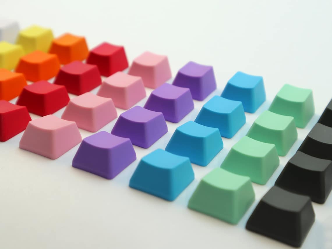 Blank Color Keycaps ALL ROWS 1U OEM Profile Colour Pbt Key Cap Etsy