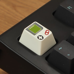 Retro Gameboy Metal Artisan Keycap for Mechanical Keyboards, Custom Key Cap for Keyboard, Game Controller