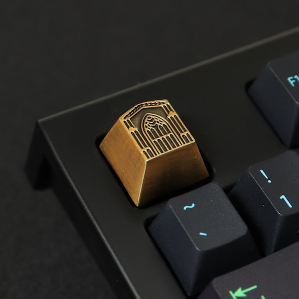 St Giles Cathedral Gothic Metal Keycap - Gothic Architecture Edinburgh Artisan Keycap Brass Art Sculpture for your Mechanical Keyboard