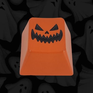 Halloween Pumpkin Metal Artisan Keycap - Spookey Scary Keycap Jack&#39;o&#39;lantern