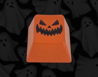 Porte-clés artisanal en métal citrouille d'Halloween - Porte-clés effrayant effrayant Jack'o'lantern