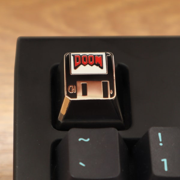 Floppy Disk Metal Artisan Keycap - Retro Mechanical Keyboard Keycap Oldschool Floppy Disc