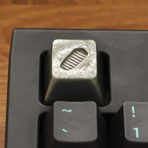 First Step on the Moon Metal Artisan Keycap Lunar Landing Mechanical Keyboard Space Key Cap Moon Footprint