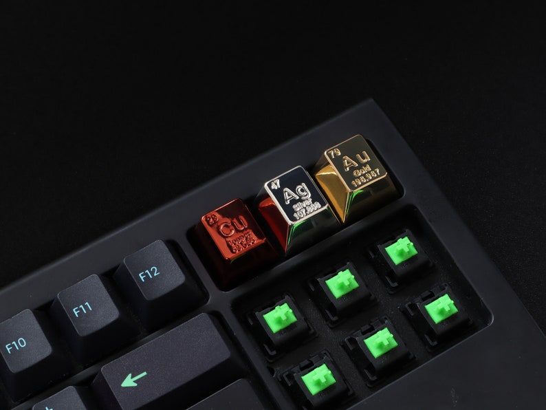 Periodic Table Element Keycap: Gold, Silver, Copper Artisan Key Cap - Etsy
