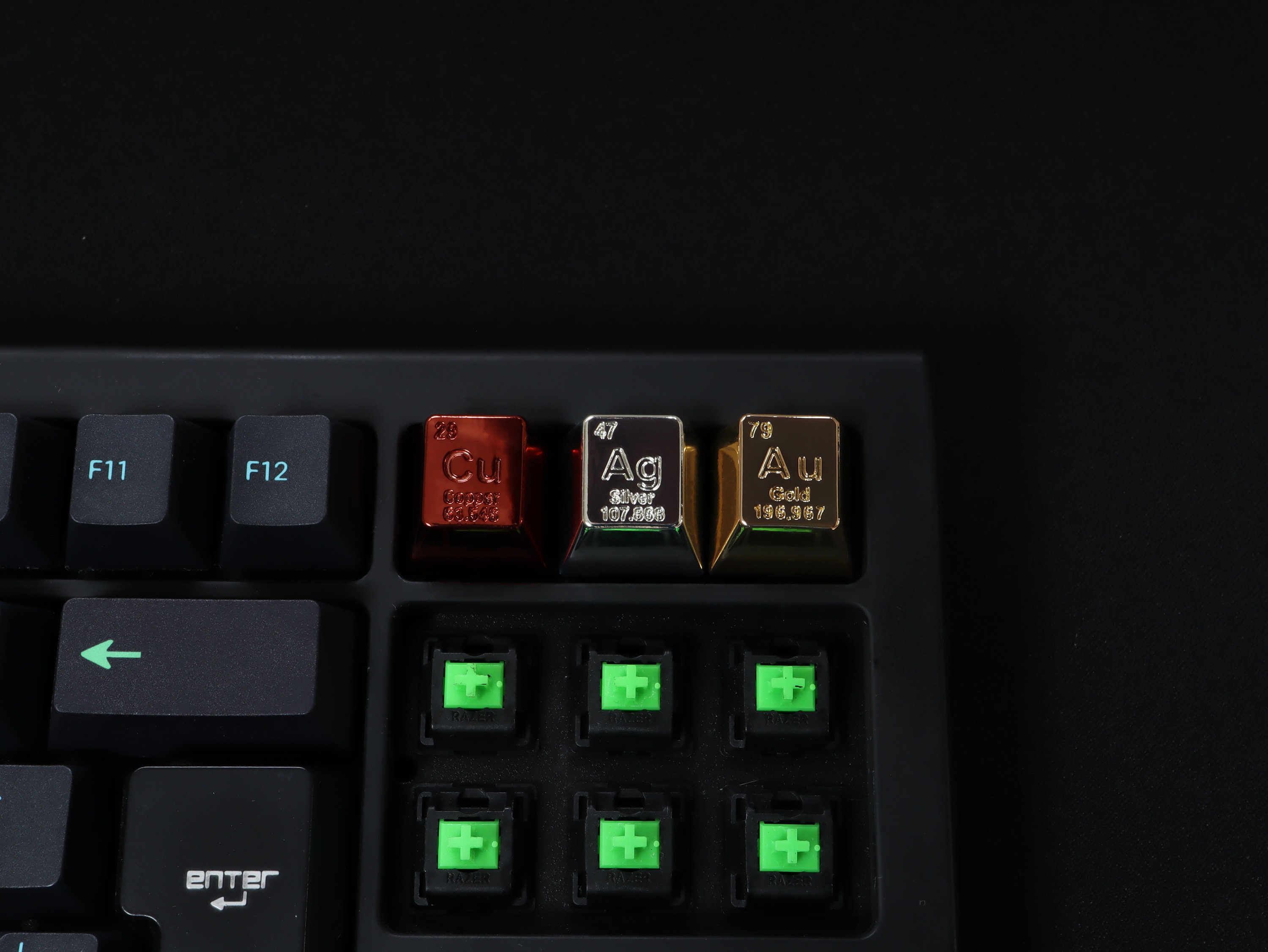 Periodic Table Element Keycap: Gold, Silver, Copper Artisan Key Cap - Etsy