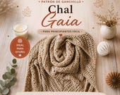 Patrón Chal Gaia Crochet PDF | Chal fácil para principiantes | Ganchillo paso a paso | Easy Crochet Shawl Pattern