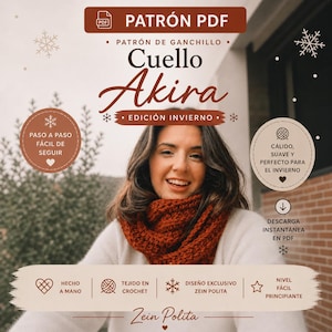 Akira Infinity Cowl-Anleitung | Einfache Häkelanleitung für Anfänger | Runder Damen-Schal | Häkelanleitung für Herbst/Winter | Einfache Schalanleitung