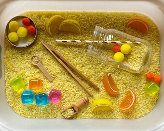 Lemonade Sensory Bin for Toddlers - Etsy