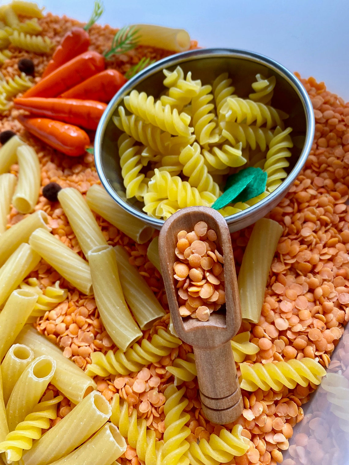 Picture of Cooking Sensory Bin | Pasta / Cooking Sensory Activity for Toddlers - Etsy