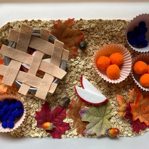 Apple Pie Sensory Bin | Fall/Autumn/Thanksgiving Baking Sensory Activity for Toddlers