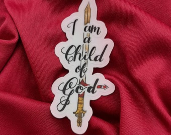 Child of God 3×3 sticker Catholic Sticker for indoor & outdoor use, waterbottle laptop, catholic sticker, Catholic gift