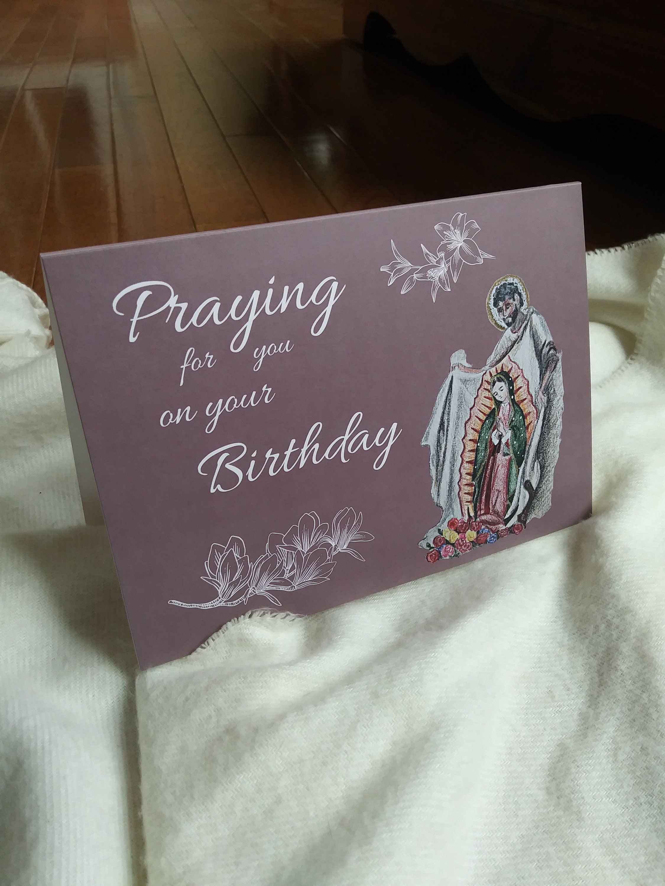 Catholic birthday card etsy