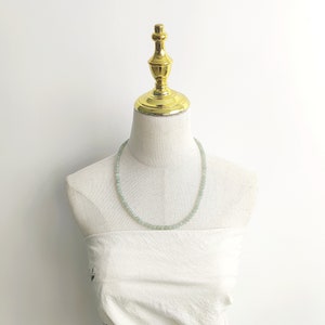 Jade Necklace Authentic Green Jade Beaded Necklace Natural Authentic Serpentine Genuine Grade A