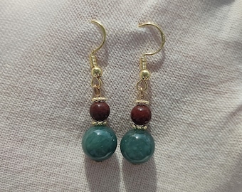 Authentic Burmese Jade Drop Earrings Natural Jadeite Genuine Grade A