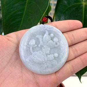 Authentic Burmese Jadeite Pendant Necklace: Grade A Landscape Jade
