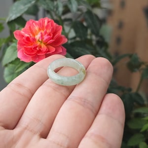 5US Jade Ring Natural Burmese Jadeite Genuine Grade A