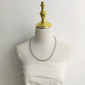 Jade Necklace Authentic Green Jade Beaded Necklace Natural Authentic Serpentine Genuine Grade A