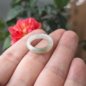 5US Jade Ring Natural Burmese Jadeite Genuine Grade A