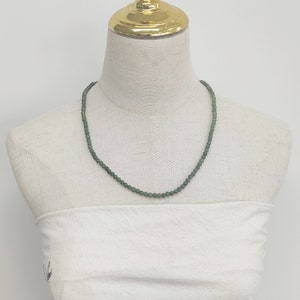 Jade-Halskette authentische grüne Jade-Perlen-Halskette natürliche authentische Jadeite Genuine Grade A