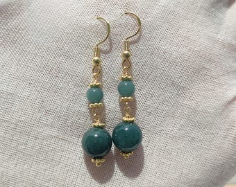 Authentic Burmese Jade Drop Earrings Natural Jadeite Genuine Grade A