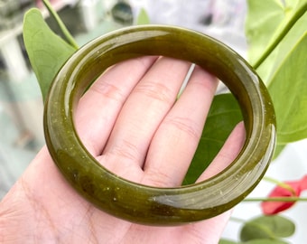 三彩.黄.緑、紫、翡翠ハングル56~ 天然蛇紋翡翠バングル：本物グレードA、60.5mm - Etsy 日本