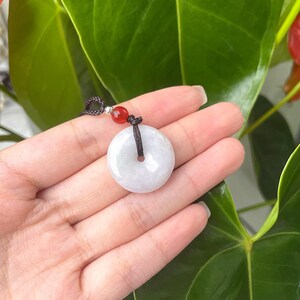Authentic Grade A Burmese Jadeite Donut Pendant Necklace