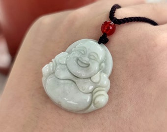 仏陀ペンダントネックレス 翡翠ペンダント 天然ビルマ翡翠 本物