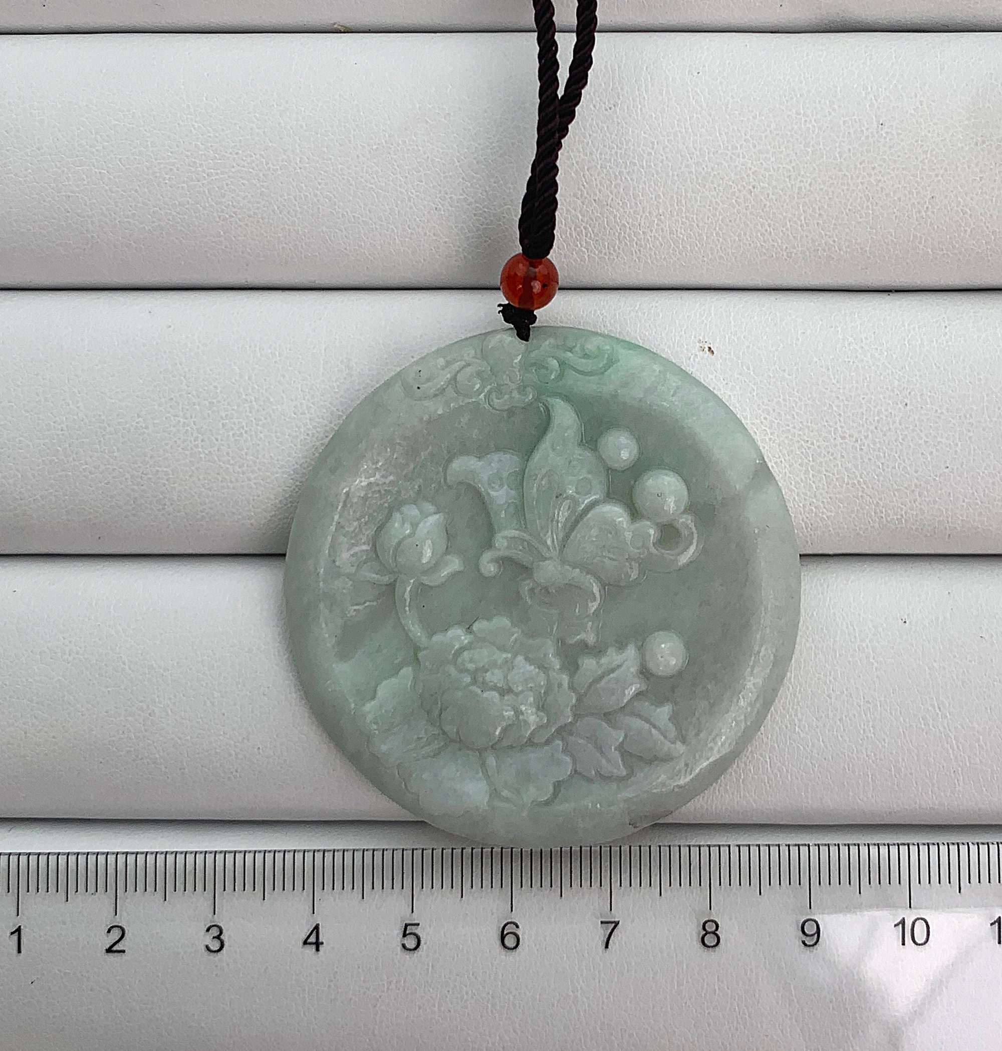 本物の風景翡翠ペンダントネックレス、天然グレードA認定翡翠 