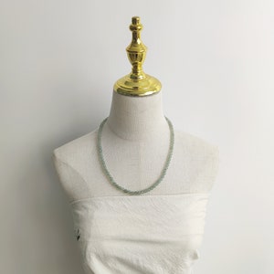 Jade Necklace Authentic Green Jade Beaded Necklace Natural Authentic Serpentine Genuine Grade A