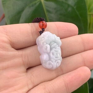 Statement Pendant Necklace Authentic Pixu Jade Pendant Natural Burmese Jadeite Genuine Grade A