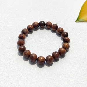 Wood Bracelet Authentic Wood Beaded Bracelet Natural Genuine Rosewood