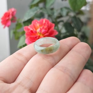 5US Jade Ring Natural Burmese Jadeite Genuine Grade A