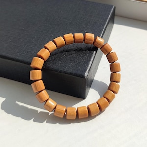 Wood Bracelet Authentic Wood Beaded Bracelet Natural Genuine