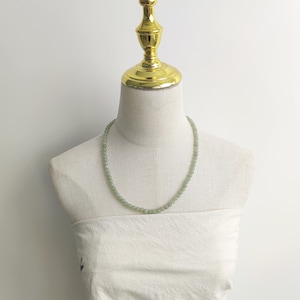 Jade Necklace Authentic Green Jade Beaded Necklace Natural Authentic Serpentine Genuine Grade A