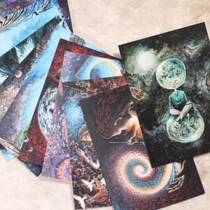 Ensemble de cartes postales | Art fantastique