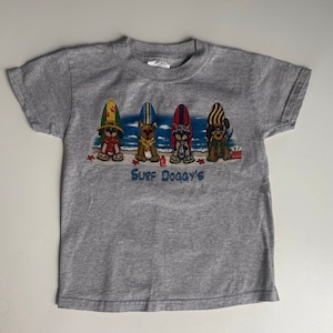 3T- Vintage Surf Doggy’s Graphic Tshirt- Vintage Toddler Dog Graphic T Shirt